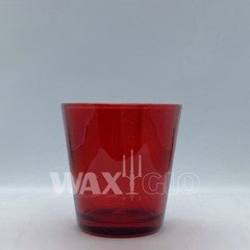 Red Glass  Votive Holder