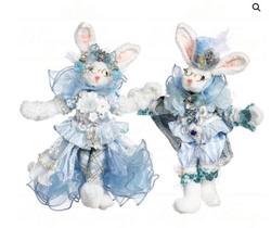 Mr & Mrs Rabbit Pair - Blue