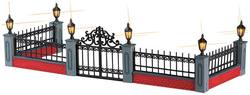 Lighted Wrought Iron Fence