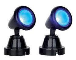 Round  Spotlights  Blue   Set of 2