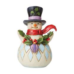 Snowman with Holly- Pint Sized