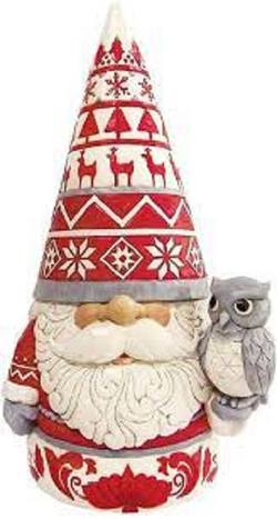 Gnome With Owl Statue