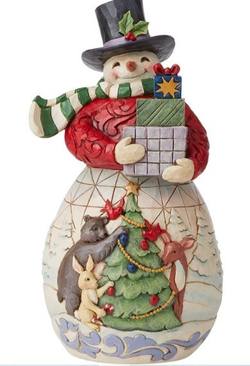 Snowman with Arms Full of Gifts