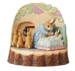 Mrs Rabbit and Bunnies Carved By Heart - One Tablespoonful To Be Taken