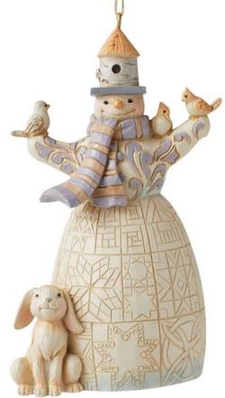 Woodland Snowman with Animals