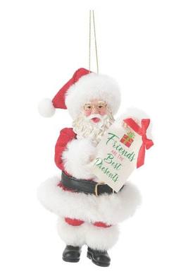 Mini Santa - Friends are the Best Hanging Ornament