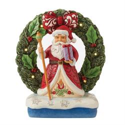 Santa in Lightup Wreath