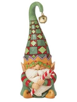 Jingle Bell Elf Gnome Holding Candy Cane