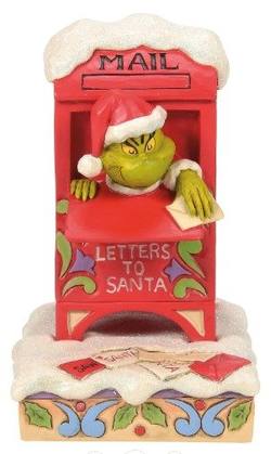 Grinch in Mailbox Figurine