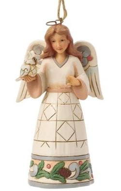 Woodland Angel with Owl Hanging Ornament
