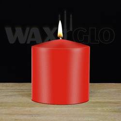 Candle Wrapped Red  75mm