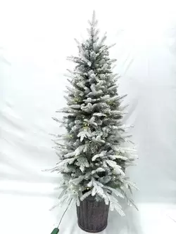 Snowy Pine Tree 5Ft with Pot - Prelit