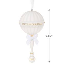 2023 Baby's First Christmas Rattle 2023 Porcelain Ornament