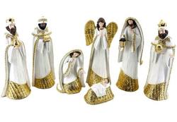 Nativity White & Gold 7 Piece Set