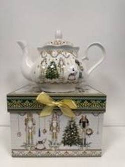 Gold Green Nutcracker - Teapot