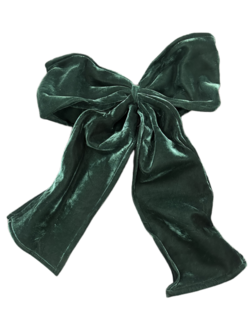 Wired Velvet Green XL Bow