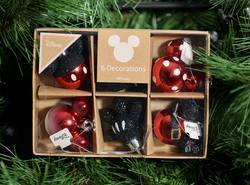 Disney Baubles - Red & Black - 4cm