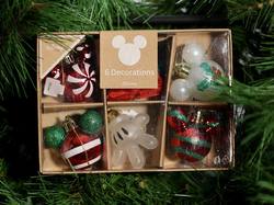 Disney Baubles  -  Red & Green - 4cm