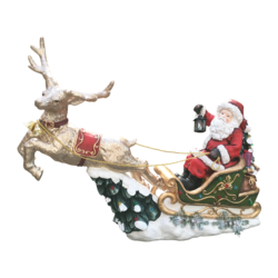 Santa and his Sleigh with Flying Reindeer