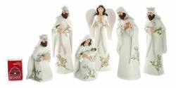 Nativity 6 Piece- White & Lavender