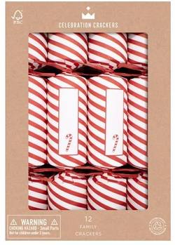 Celebration Crackers - Family Crackers - 12 Inch - Candy Cane - Box of 12