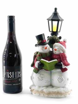 Snowmen under Street Light