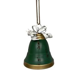 Rustic Metal Green Bell 24cm