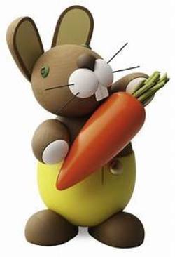Hagen - Wooden Bunny with Carrot