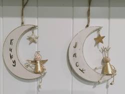 Wooden Moon Decoration - personalised to  Order