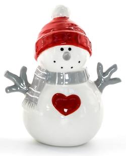 Red Ceramic Snowman