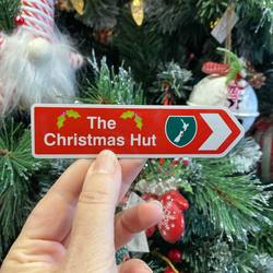 Christmas Hut Magnet with Map