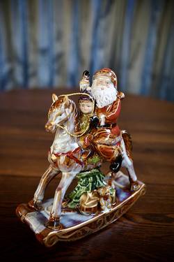 Rustic Santa on Rocking Horse