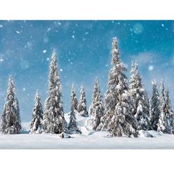 Background Snowy Pine Trees