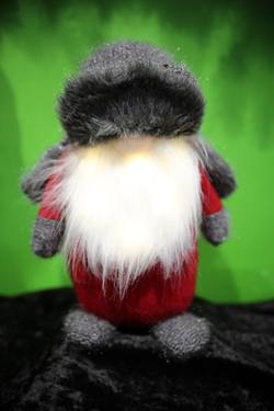 Red & Grey Gonk with LED Beard 33cm