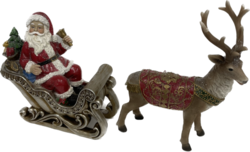 Santa in Sleigh with Deer