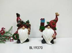Standing Gnome with Wreath or Presents - 2 Assorted