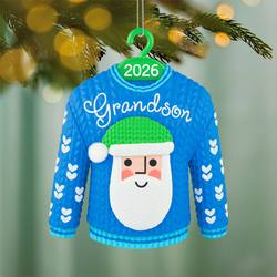 2026 Grandson Santa Sweater Ornament