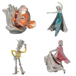 2023 Disney 100 Years of Wonder Pixar and Princesses Ornaments, Set of 4