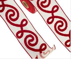 Red & White Swirl Ribbon