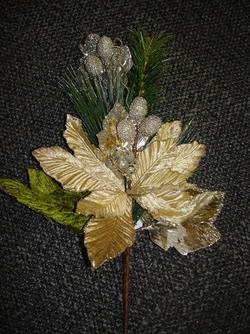 Poinsettia Greenery Pick