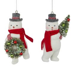 Retro Snowman Hanging Ornament