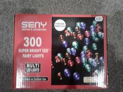 Fairy Lights  300 LED  MULTI - Clear Cord