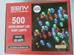 Fairy Lights  500 LED  WHITE  - Green Cord