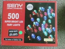 Fairy Lights 500 WARM WHITE - Green Cord