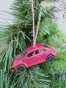 VW Beetle Red Decoration