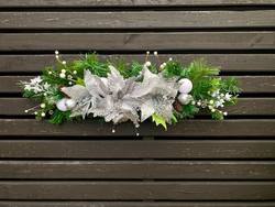 Handmade White & Silver Christmas Table Garland - 90cm