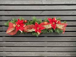 Handmade Traditional Red & Gold Table Garland - 90cm OR 180cm