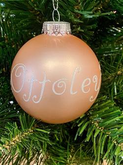 Personalised Glass Bauble - Blush Pink Matte