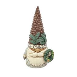 White Woodland Gnome With Pinecone Hat