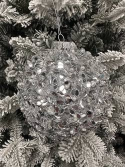 Silver Sequin Ball Hanger